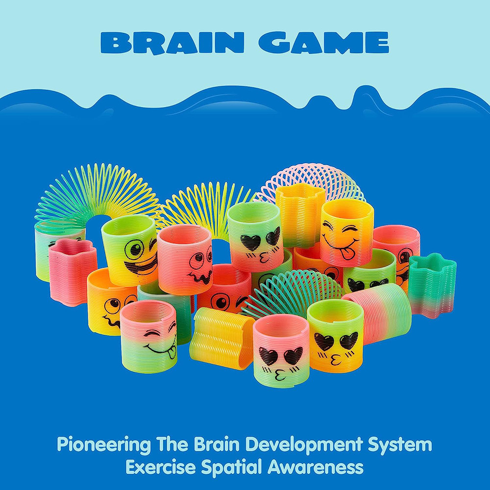 Arco Iris anillo jengle nostálgico educativo plástico pequeño regalo expresión anillo de primavera anillo de Hula mágico anillo de arco iris