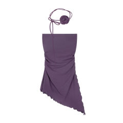 紫色抹胸吊帶背心女春季多巴胺裹胸外穿甜辣妹高級感修身內搭上衣