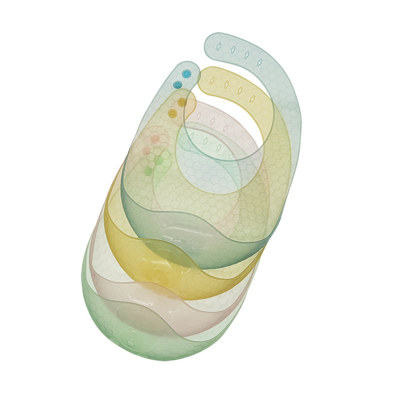 Bebé ultra-Delgado sin costura babero verano ligero babero impermeable recién nacido babero de silicona bebé nano babero de plata