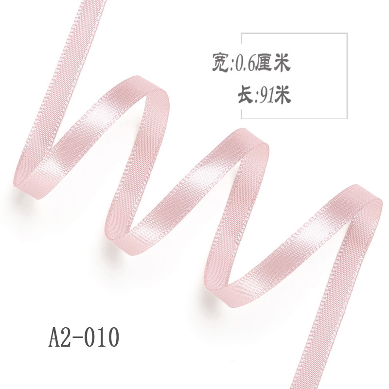 6mm poliéster con arco DIY cinta boda etiqueta marcador ropa cuerda de satén caja de regalo embalaje cinta delgada