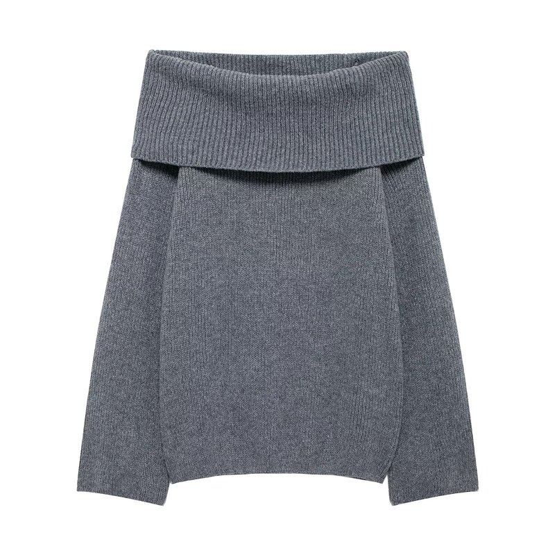 外国貿易クロスボーダーの卸売り商品の欧米風の婦人服の新型の百合の純色の長袖のまっすぐな肩の毛の襟の上着|undefined