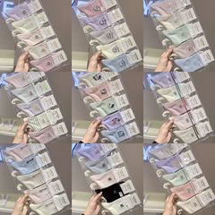 秋冬新款中筒女棉袜韩系小清新时尚简约百搭吸汗透气运动袜子跑量