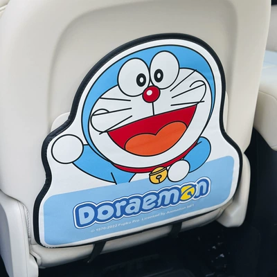 Doraemon Cartoon Cute Car Seat Chair back anti-kick pad - beckoning-doraemon-anti-kick-pad