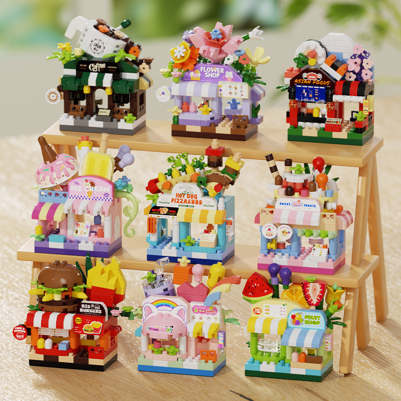 Supermarket Hot-Selling City Architecture Series Versatile Street Scene Model Living Room Decoration Educational Building Blocks Assembly Toy Gift