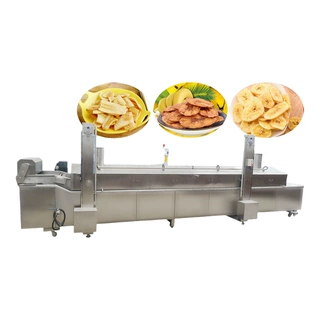 定制油炸流水线  deep frying machine 锅巴洋葱圈红薯片油炸机