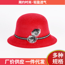 冬季帽子女仿水貂毛女士盆帽冬季保暖棉帽妈妈帽子气质百搭礼帽