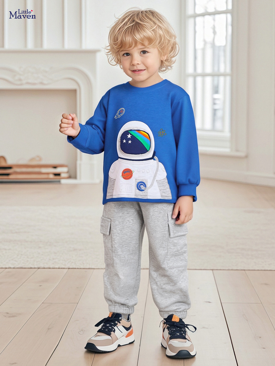 Little maven fuente fábrica ropa para niños al por mayor otoño dibujos animados suéter para niños tops para niños europeos y americanos image 1