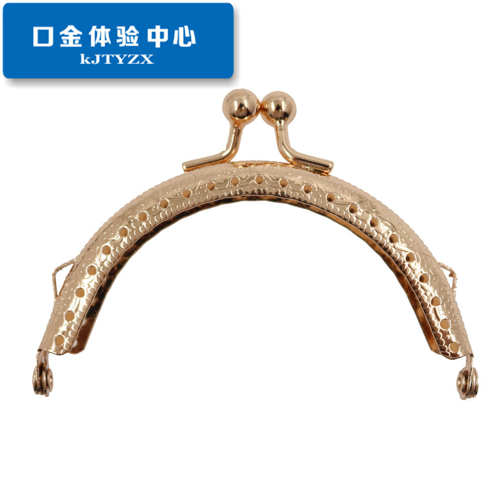 Precio especial: orejas de doble oreja 8.5CM máquina de relieve semicircular encabezada oro bolsas DIY accesorios de bolsas de oro