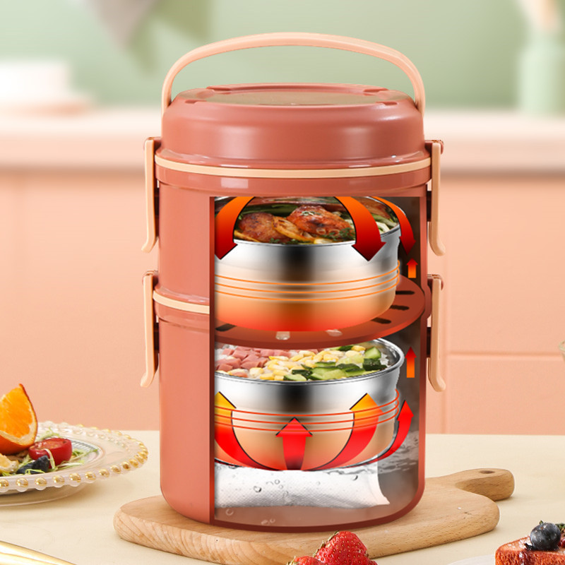 304不锈钢自热饭盒不插电户外发热包自嗨火锅蒸饭加热双层便当盒