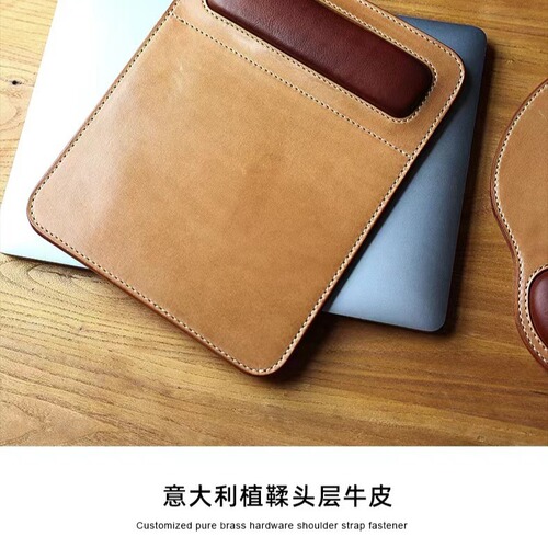 皮质简约鼠标垫护腕垫手工皮垫护腕鼠标垫加厚柔软简约鼠标垫皮革