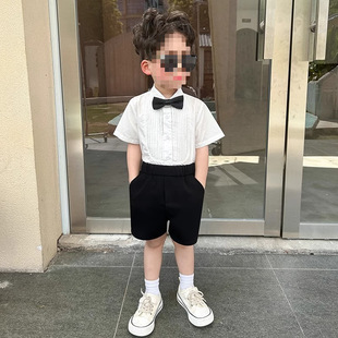 Handsome Boy Dress Host Costume Summer Kidsren's Suit Suit Boy Birthday Flower Girl Photography Performance Costume