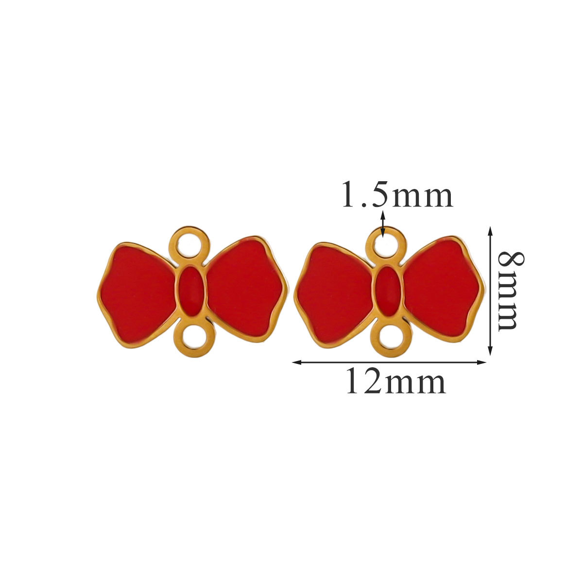 Acero inoxidable decoración de Año Nuevo colgante colgante colgante joyería DIY accesorios felicitaciones aretes collares ricos