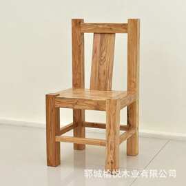 背靠椅老榆木餐桌椅家用经济型饭店写字办公椅会议室椅咖啡椅