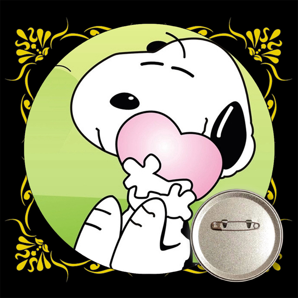 Snoopy bar transfronterizo insignia broche de estaño metal medallas conmemorativas anime periferia al por mayor
