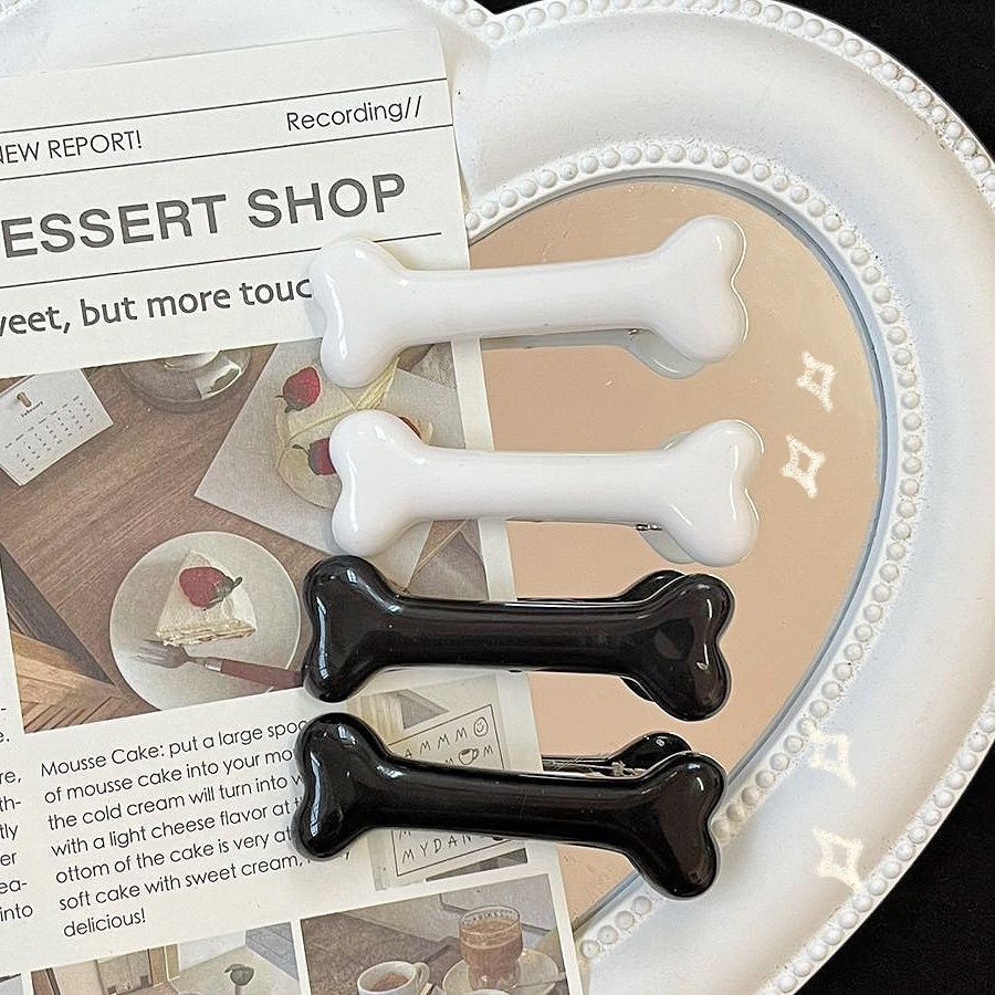 Japanese Harajuku Bone Hairclip Sweet Girl Heart Duckbill Clip Japanese and Korean Creative All-match Simple Bangs Clip Headwear