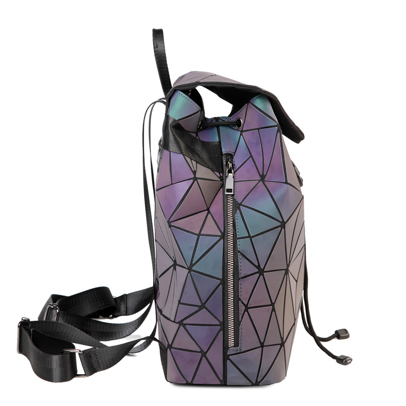 Geometric Grid Computer Backpack For Men And Women, Laptop Bag_voghion.com