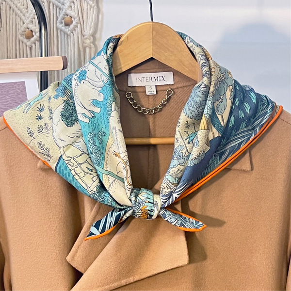 Demi-season double-sided two-color silk woolen universal cloak