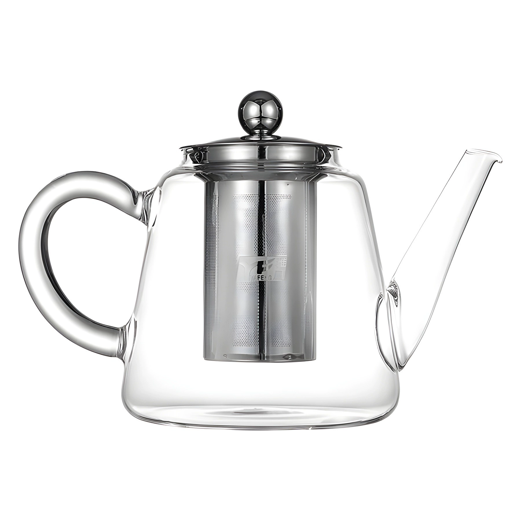 Glass teapot, flavored tea, tea set, capacious cigarette holder, increased thickness