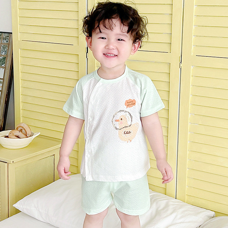 Conjunto de verano para bebé, pijama infantil de manga corta, conjunto de dos piezas, ropa separada para niños y niñas, conjunto de verano para bebé