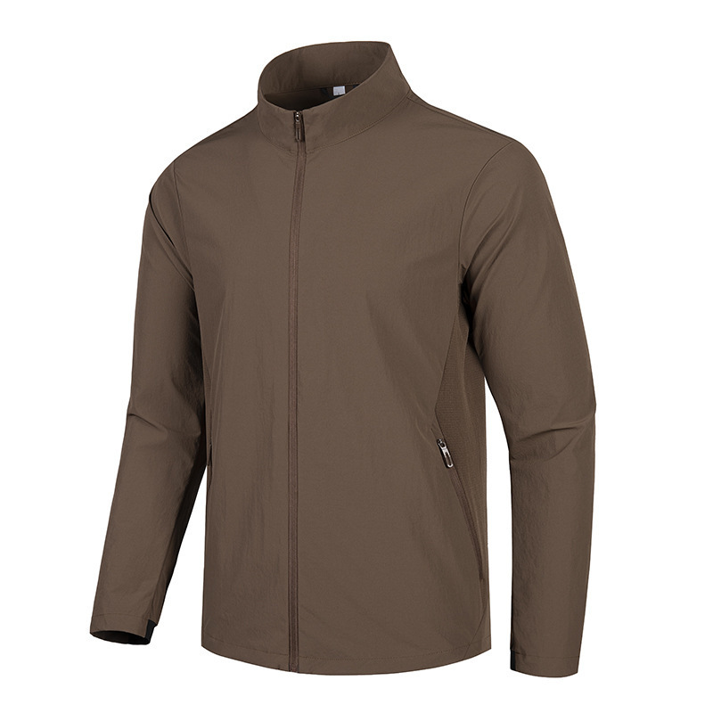 Spring and Autumn Outdoor Lightweight Sun Protection Jacket for Young Men, Sports and Leisure Stand-Up Collar Elastic Breathable Jacket Spring and Autumn Outdoor Lightweight Sun Protection Jacket for Young Men, Sports and Leisure Stand-Up Collar Elastic Breathable Jacket