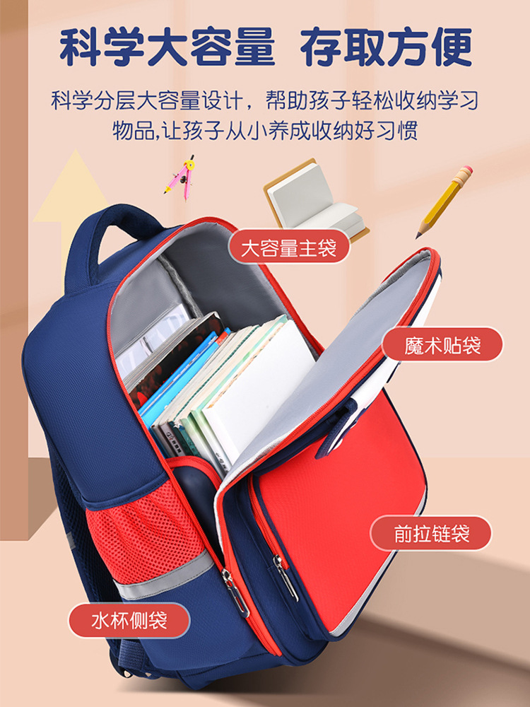 Mochila de niños de primaria 1 - 3 - 6 grados, mochila de niños de niñas, instituciones de capacitación, logotipo de mochila personalizada