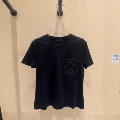 喬二宝蔵軽she単品H家アルファベットポケット刺繍tシャツ