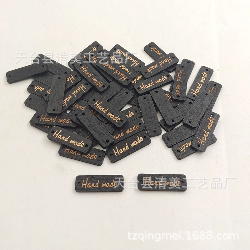 30mm color/Negro/beige/Blanco/marrón signo decorativo placa de madera botón placa de madera 50 unidades un paquete