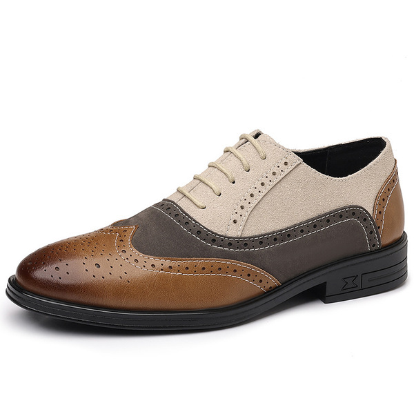 Two-tone trend casual breathable shoes English style