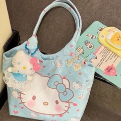 新款kitty高颜值可爱百搭卡通大容量时尚帆布包单肩手提包