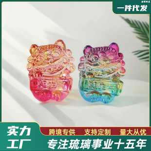 [Zibo colored glaze] new lion mo angry ornaments gifts creative home crafts holiday gifts