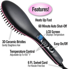 LED display hairdressing comb wet and dry hair straightening comb electric magic comb hair straightener straight artifct