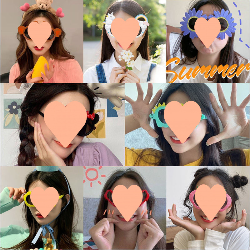 Divertido gafas de sol bodas damas de honor fotos accesorios de boda fiesta de cumpleaños gafas de escultura de arena gafas en línea gafas extrañas