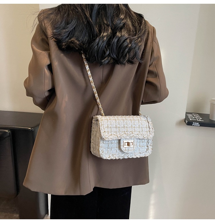 Borsa a tracolla donna con catena piccola borsa a spalla elegante_voghion.com