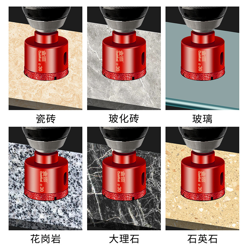 Goldfield soldadura de diamante todo el agujero de aluminio perforador de perforación seca vidrio mármol ladrillo magnético perforador de apertura