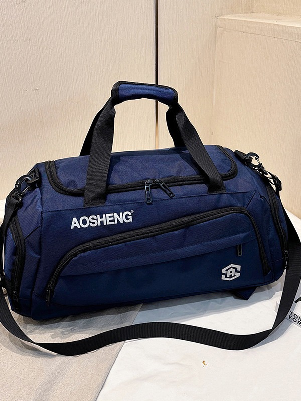 Bolsa de entrenamiento de baloncesto masculino simple de gran capacidad bolsa deportiva separación seca y húmeda bolsa de viaje