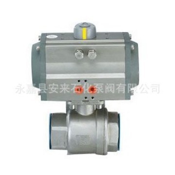两片式不锈钢内螺纹二片式气动球阀Q611F-16P DN15 20 25