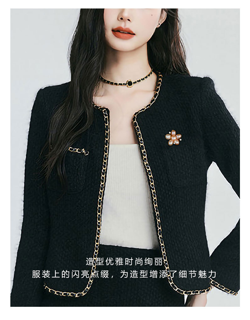 繁花似锦温柔气质淡水珍珠胸针小众高级感巴洛克风胸花