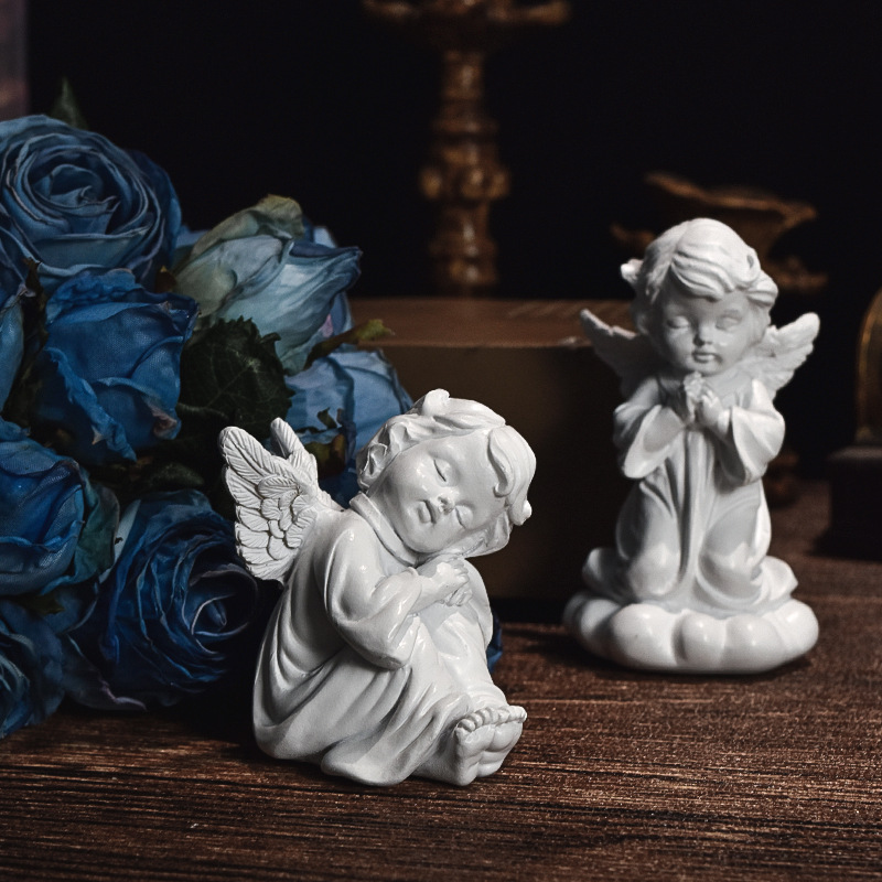 Creative Angel Girl Character Creative Home Living Room Bookcase Decorative Statue Small Ornaments Resin Crafts