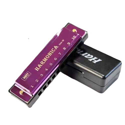 10-hole titanium C-key harmonica for children's enlightenment educational toy harmonica for students who are beginners to playing C-key musical instrument discount