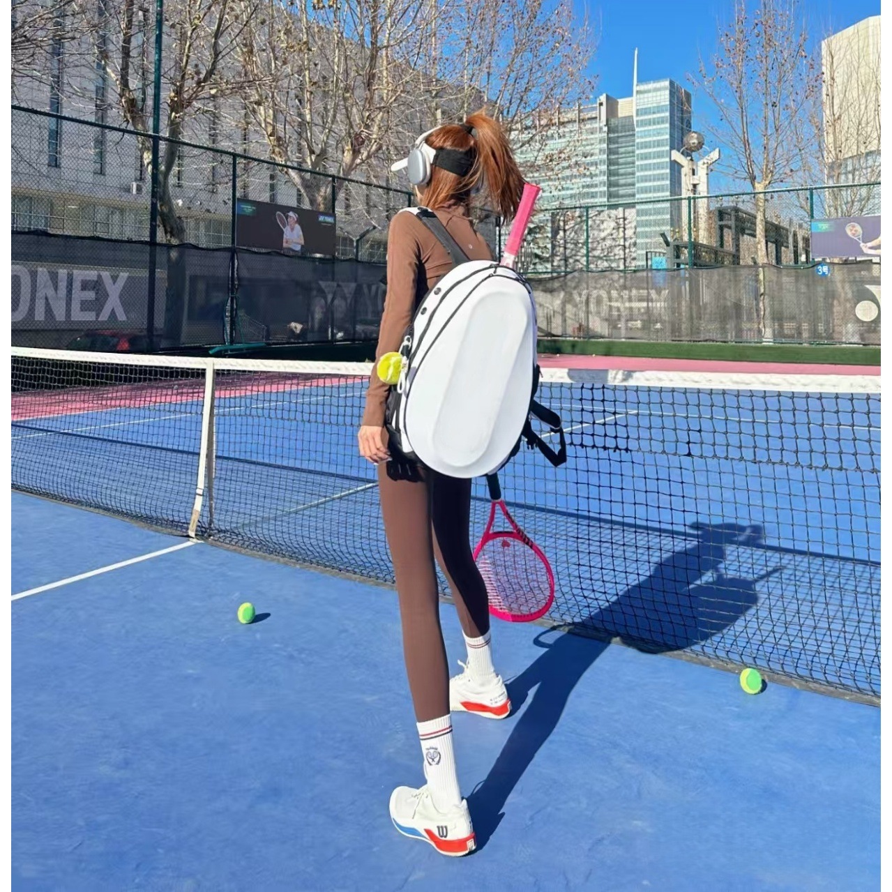 New Eva Hard-Shell Tennis Racket Bag Backpack Portable Tennis Racket Storage Bag Outdoor Sports Bag Same Style