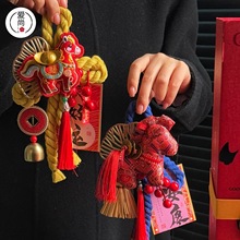 新年门挂车挂中国结棉线绳万字结手工DIY材料门挂年宵花装饰配饰