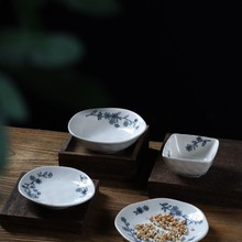 日本回流外貿日式陶瓷小碗小盤不規則料理餐具原單日料Omakase