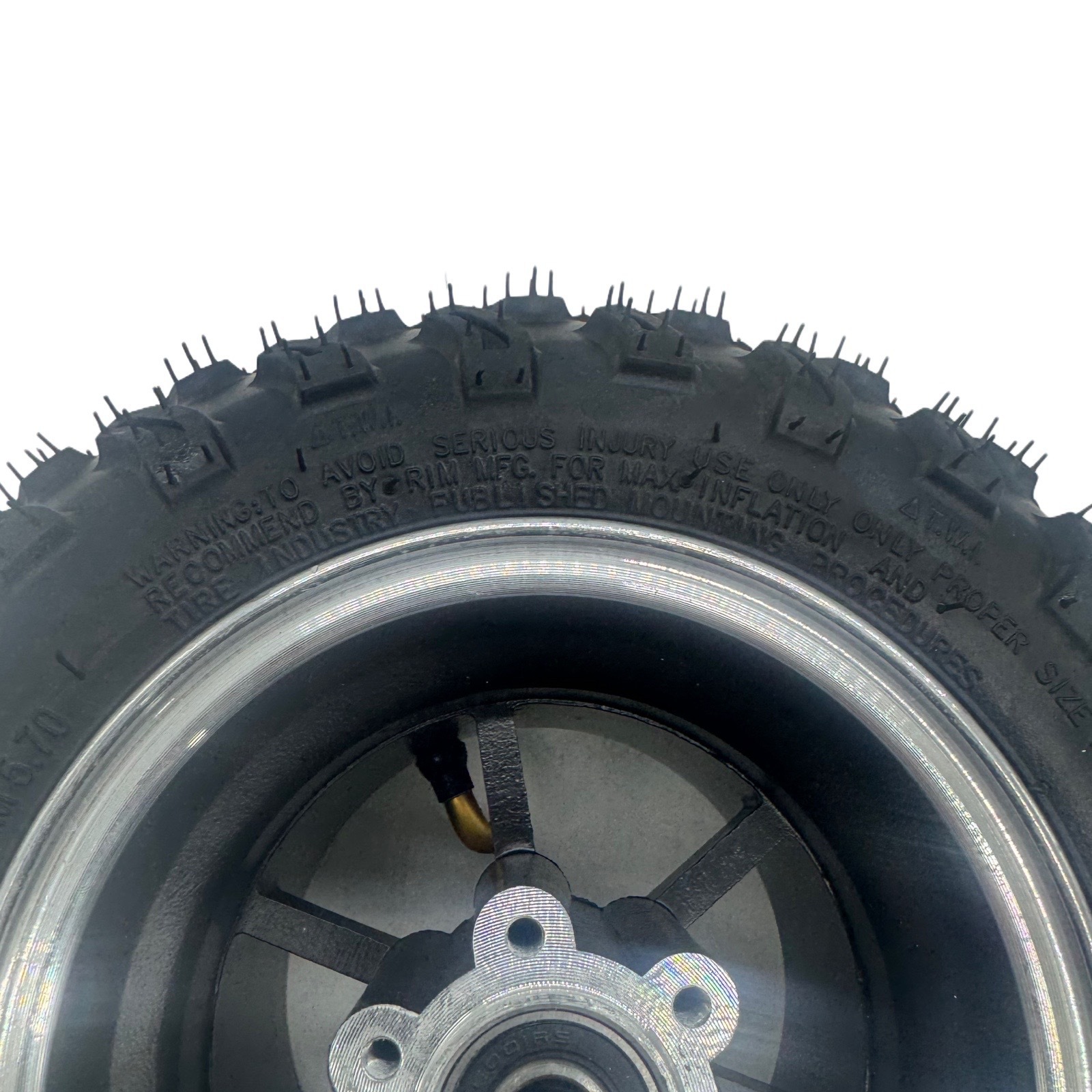 Small Harley 10X6.00-6 Vacuum Off-Road Tubeless Tire Brake Disc Wheel 12mm Axle Hole 10inch