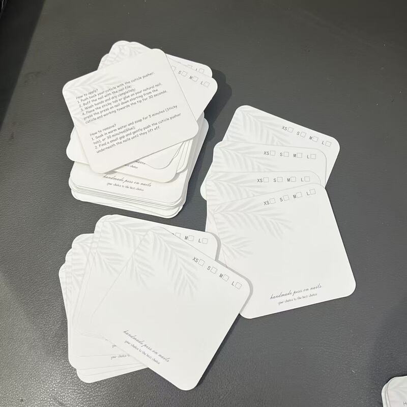 7.4*7.4 English Version Nail Art Display Card, Wearable Nail Card, Nail Art Work Display Card, English Description Card