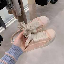 牛皮威华店平底小白鞋绸缎西班牙小众鞋帆布鞋女鞋单鞋运动休闲鞋