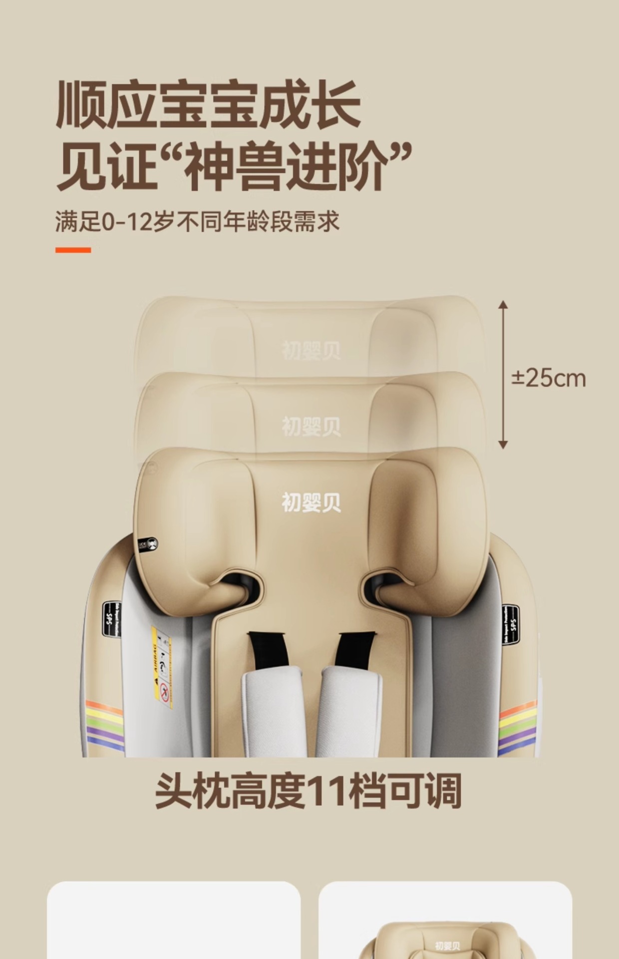 Suitable for Infants and Children Safety Seats for Cars, Baby Car-Mounted 360-Degree Rotating Seats for 0-4 Years Old