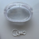 White + large circle keychain
