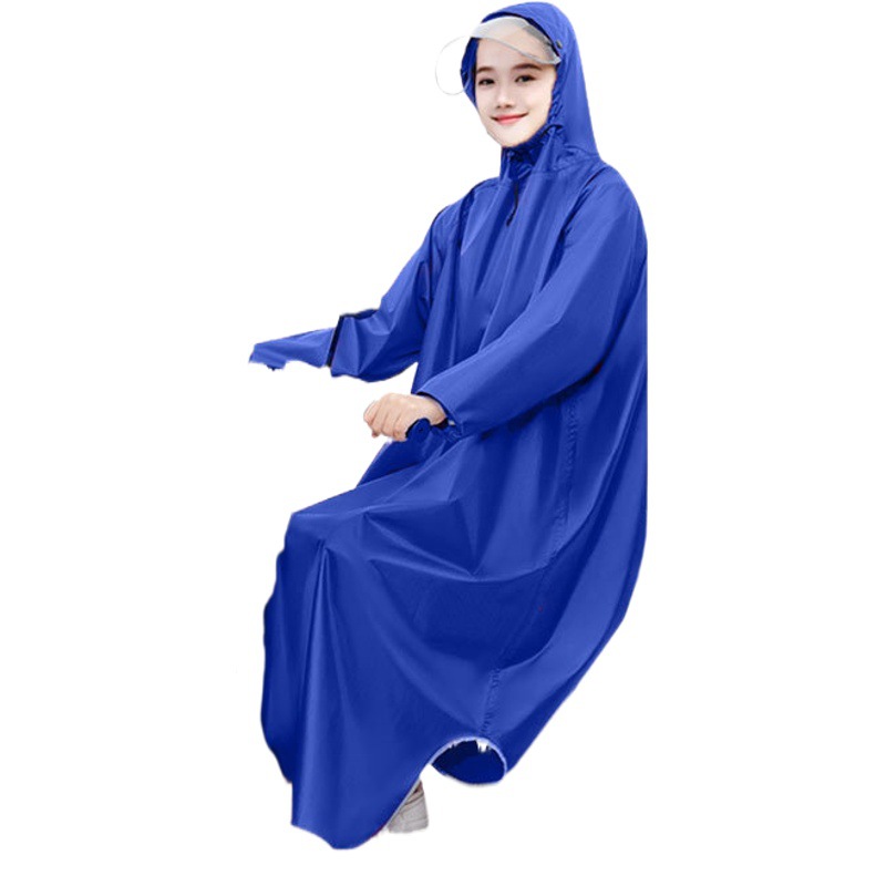 Impermeable del coche de la batería con mangas poncho de la bicicleta de ala grande hombres y mujeres solo doble montar impermeable coche eléctrico impermeable