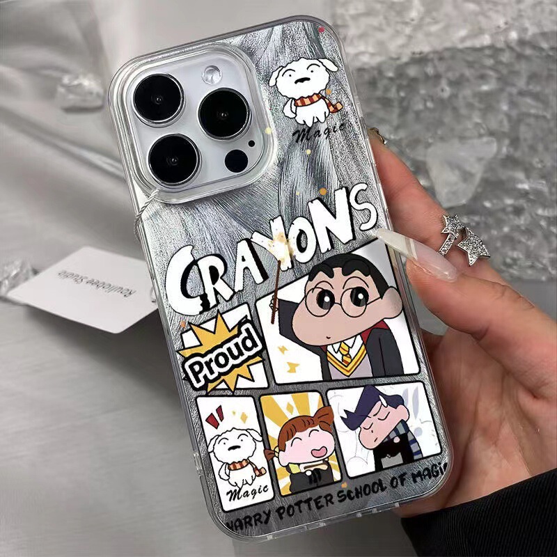 Harry Potter Small New iPhone16pro Phone Case 15 Apple 14Pro Max Cartoon 13Pro Feather Yarn