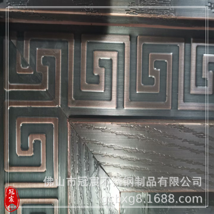 福建拉丝仿铜不锈钢板 不锈钢发黑仿铜板 201不锈钢镀铜板